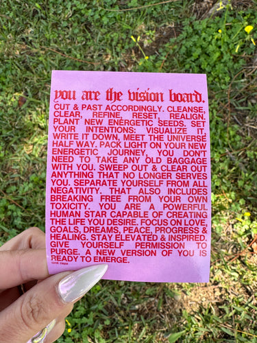 You are the vision Board