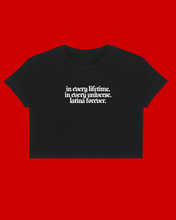 Load image into Gallery viewer, LATINA FOREVER BLACK TEE &amp; CROP TEE